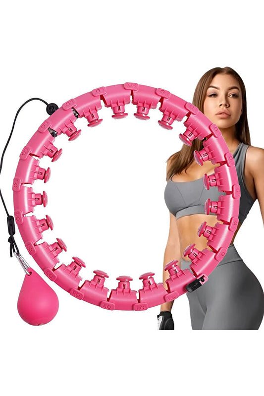 Hulahop Egzersiz Çemberi - Egzersiz Halkası - Ağırlıklı - Bel Bölgesi Ayarlanabilir 24 Parça
