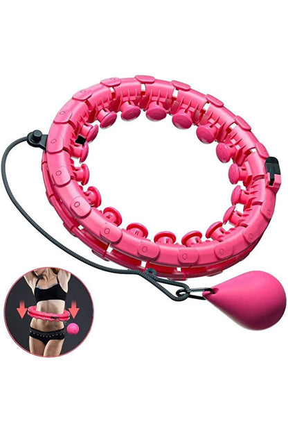 Hulahop Egzersiz Çemberi - Egzersiz Halkası - Ağırlıklı - Bel Bölgesi Ayarlanabilir 24 Parça